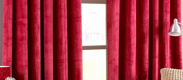 Stunning Red Cotton Grommet Modern Living Room Curtains Long Red Curtains